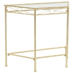 Tavolino Vintage in Metallo 87x34x73 cm Oro