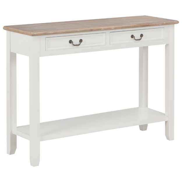 Tavolo Consolle Bianco 110x35x80 cm in Legno