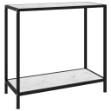 Tavolo Consolle Bianco 80x35x75 cm in Vetro Temperato