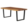 Tavolino da Salotto in Legno Massello di Suar 102x54x41 cm