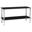 Tavolino da Salotto Nero 110x43x60 cm in Vetro Temperato