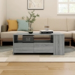 Tavolino da Salotto Grigio Sonoma 102x55x42cm Legno Multistrato