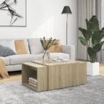 Set 3 Tavolini ad Incastro Sonoma 60x60x38 cm in Truciolato