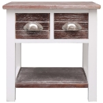 Tavolino Laterale Marrone 40x40x40 cm in Legno di Paulownia