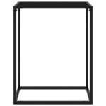 Tavolo Consolle Nero 60x35x75 cm in Vetro Temperato