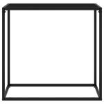 Tavolo Consolle Nero 80x35x75 cm in Vetro Temperato