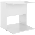 Tavolino Bianco Lucido 45x45x48 cm in Truciolato