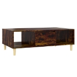 Tavolino da Salotto Rovere Fumo 103,5x60x35cm in Truciolato
