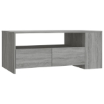 Tavolino da Salotto Grigio Sonoma 102x55x42cm Legno Multistrato