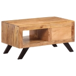 Tavolino da Salotto 90x50x45 cm in Legno Massello d'Acacia