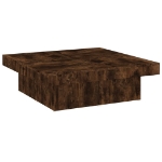 Tavolino da Salotto Rovere Fumo 90x90x28 cm Legno Multistrato