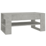 Tavolino Salotto Grigio Cemento 102x55x45 cm Legno Multistrato