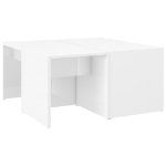 Tavolini da Salotto 4 pz Bianco Lucido 33x33x33cm in Truciolato