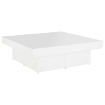 Tavolino da Salotto Bianco 90x90x28 cm in Truciolato