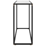 Tavolo Consolle Bianco 100x35x75 cm in Vetro Temperato
