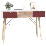 Tavolino Consolle con Cassetti 105x30x75 cm Legno Multistrato