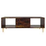 Tavolino da Salotto Rovere Fumo 103,5x60x35cm in Truciolato