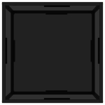 Tavolino da Salotto Nero 60x60x35 cm in Vetro Temperato