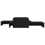 Set Tavolini Salotto Estraibili Neri 100x100x26,5cm Truciolato