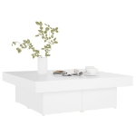 Tavolino da Salotto Bianco 90x90x28 cm in Truciolato