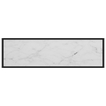 Tavolo Consolle Bianco 120x35x75 cm in Vetro Temperato