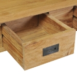 Tavolo Consolle in Legno Massello di Teak 90x30x80 cm