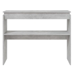 Tavolo Consolle Grigio Cemento 102x30x80 cm in Truciolato