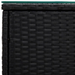 Tavolino Nero 40x37x40,5 cm in Polyrattan