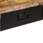 Tavolo Consolle in Legno Massello Recuperato 120x30x76 cm