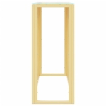 Tavolino Consolle 110x30x70 cm in Acciaio Inox e Vetro