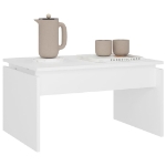 Tavolino da Salotto Bianco 68x50x38 cm Legno Multistrato