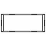 Tavolino da Salotto Nero con Vetro Temperato 120x50x35 cm
