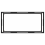 Tavolino da Salotto Nero con Vetro Temperato 100x50x35 cm
