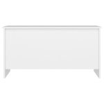 Tavolino da Salotto Bianco 102x55,5x52,5 cm Legno Multistrato