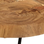 Tavolino 36 cm 6 Tronchi in Legno Massello di Acacia