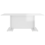 Tavolino da Caffè Bianco Lucido 103,5x60x40 cm in Truciolato
