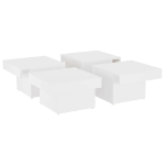 Tavolino da Salotto Bianco 90x90x28 cm in Truciolato