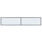 Tavolo Consolle Bianco 180x35x75,5 cm in Vetro Temperato