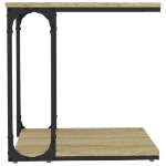 Tavolino Rovere Sonoma 50x35x52 cm in Legno Multistrato