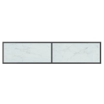 Tavolo Consolle Bianco 160x35x75,5 cm in Vetro Temperato