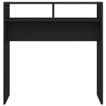 Tavolino Consolle Nero 78x30x80 cm in Legno Multistrato