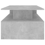 Tavolino da Salotto Grigio Cemento 90x60x42,5 cm in Truciolato