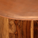 Tavolino da Caffè in Legno Massello di Sheesham e Acciaio 68 cm