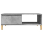 Tavolino da Salotto Grigio Cemento 90x60x35 cm in Truciolato