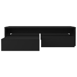 Set Tavolini Salotto Estraibili Neri 100x100x26,5cm Truciolato