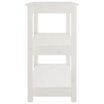 Tavolo Consolle Bianco 80x40x74 cm in Legno Massello di Pino