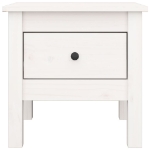 Tavolino Bianco 40x40x39 cm Legno Massello di Pino