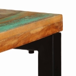 Tavolo Consolle 120x35x76 cm in Massello di Recupero e Acciaio