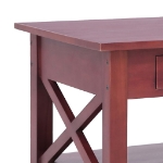 Tavolino da Caffè Marrone 100x55x46 cm Legno Massello di Mogano