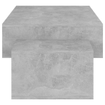 Tavolino da Salotto Grigio Cemento 105x55x32 cm in Truciolato